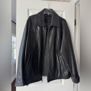 Claiborne Men's Black Leather Jacket